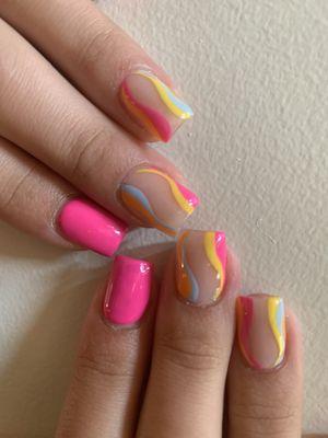 Neon summer nails