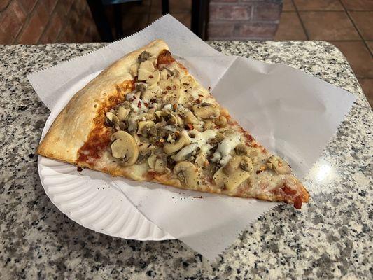 Slice with mushrooms