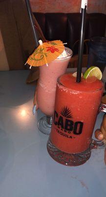 Strawberry Margarita and Strawberry Daquiri