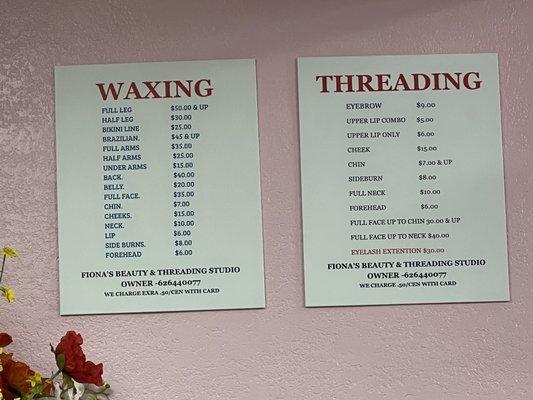 Fiona's Beauty & Threading Studio