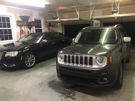 My Chrysler 300 and my wife's Jeep Renegade - both bought in last 2 days.