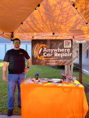 Anywhere Car Repair Mobile Mechanic at the Crusin with Mike T Car Show in St Cloud