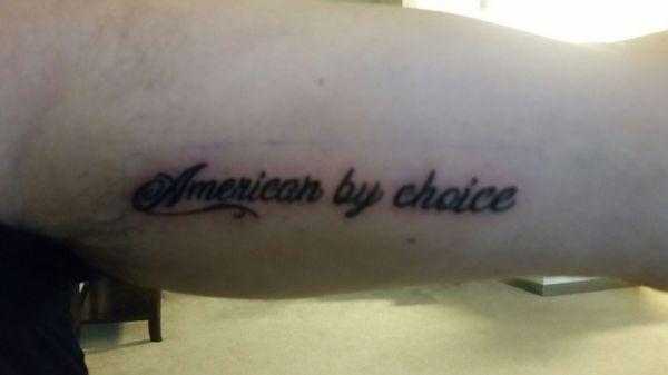 English by birth American by chouce