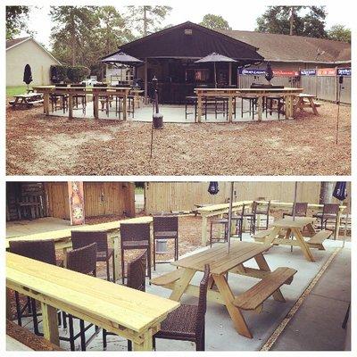 This is our extended outdoor bar/patio. Great for having lunch or dinner, even grabbing a drink to watch some local music!