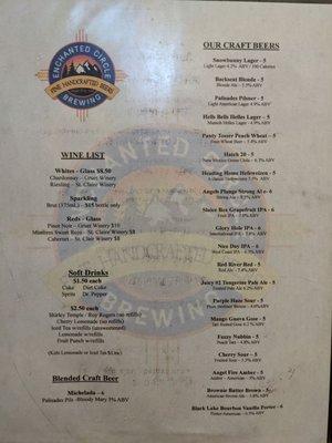 Drink and Alcohol Menu