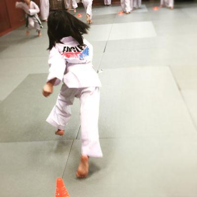 Saturday class: some fun drills the kids really enjoy.