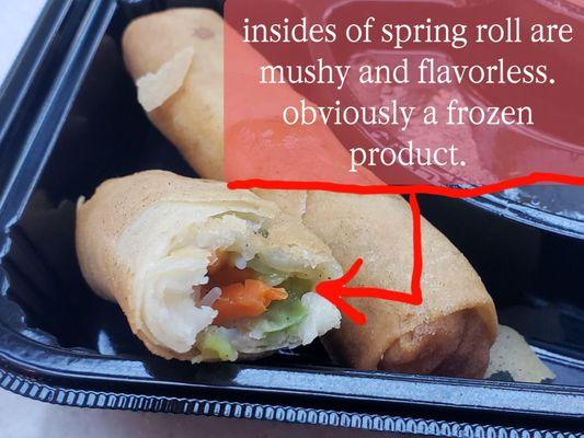 Detail of inside of spring roll