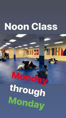 Noon class Monday through Monday