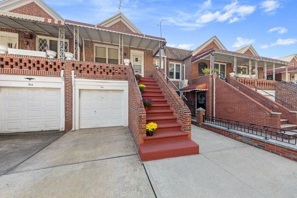 Prime 90's in Bay Ridge steps to train & stores. Two family brick with PRIVATE DRIVE. 4/3 with full basement.
Offered at $1,150,000