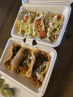 El Pastor and Chicken Tacos