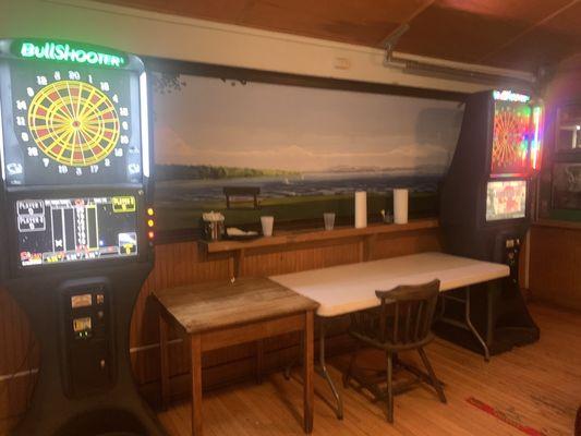 Back room/ dart boards