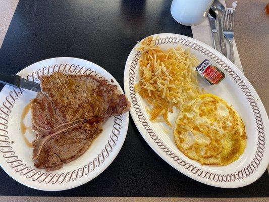 T-Bone  Steak and Eggs