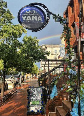 Outside of the YANA Center a cannabis wellness center in Dupont Circle