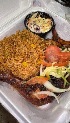 Jollof rice and chicken 4/5  $20