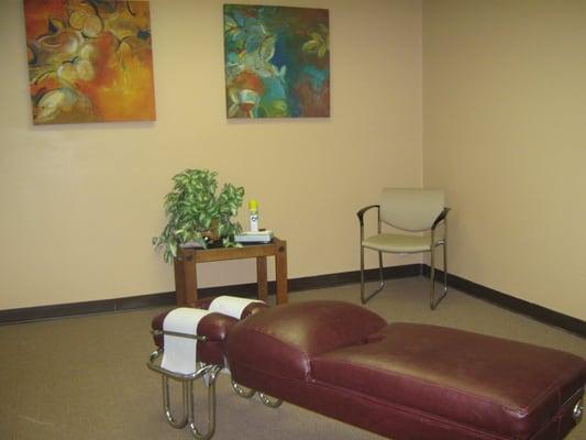 Private chiropractic rooms; room #1.