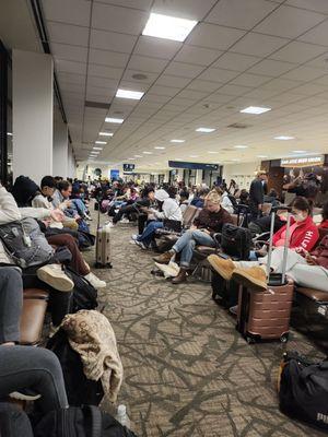 People  are full at the airport 12/19/24