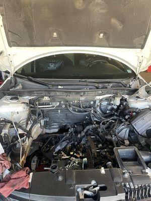 My car after engine was removed