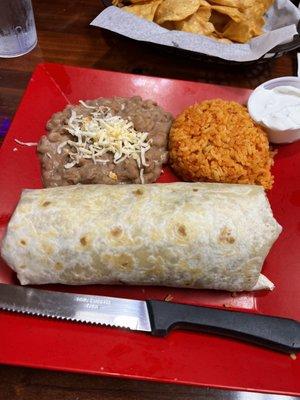 Steak Burrito Dinner