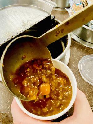 Moroccan lentil Soup from the soup bar :)