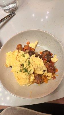 Potato, bacon, egg skillet