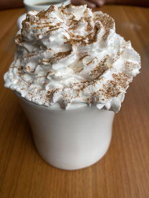 Hot chocolate with whipped cream