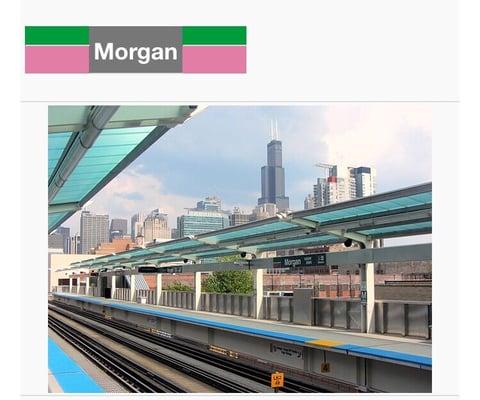 Conveniently located just steps from the CTA Pink and Green Line Morgan stop.