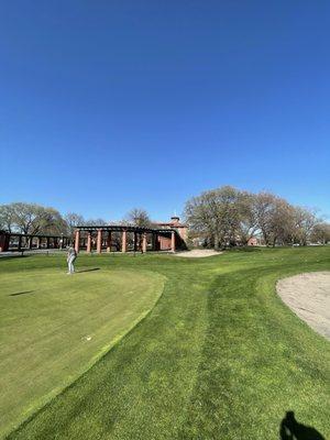 #9 green, facing driveway/clubhouse