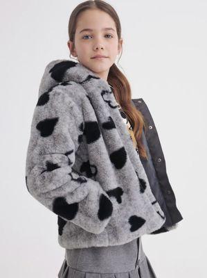 Girls size 8-16 fun fur jacket