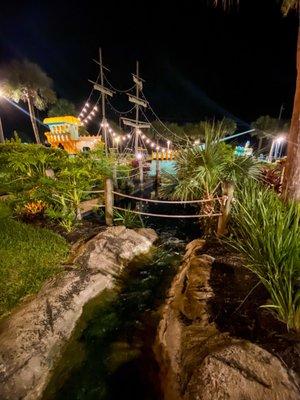 Ship at the mini golf spot