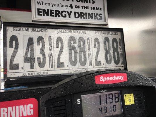 Gas prices 3/10/19