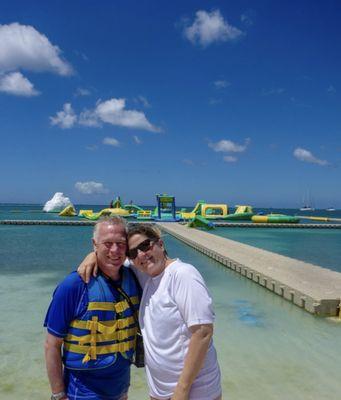 Bob & Tara at Splash Park Aruba