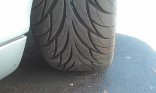 Brand new tire front passanger side