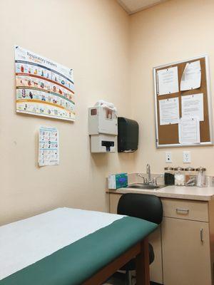 Inside one of the patient rooms