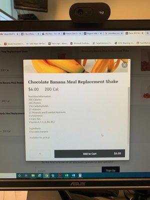 Meal replacement shake