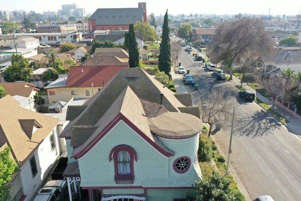 Restoration of a historic house's roof, combined with the addition of solar panels by Alpha One Construction in Los Angeles, CA