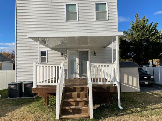 Flat Pan Awning for deck