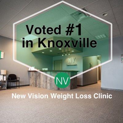 Honored to be voted #1 weight loss clinic in Knoxville!