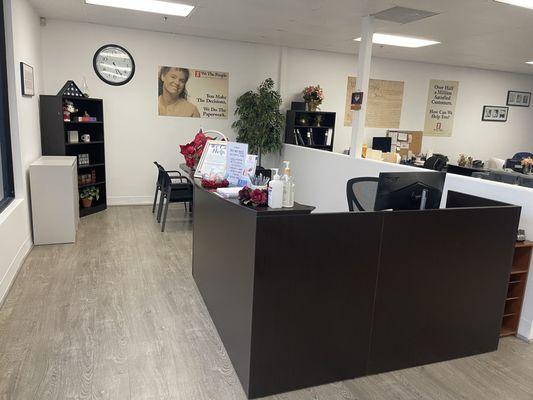 reception area of we the people rancho cucamonga new office