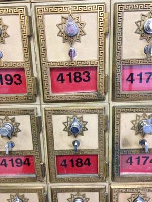 Look at these beautiful vintage PO boxes!!