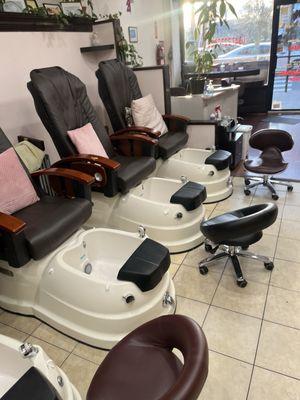 The pedicure area