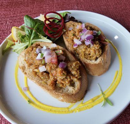 Pao Bhaji Bruschetta