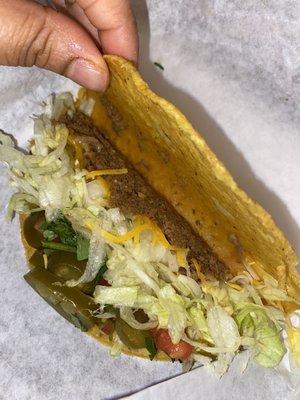 Beef taco hard shell