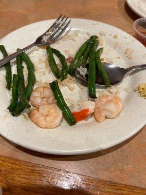 71. Sauteed Green Bean and shrimp tasted awful added in the horrible service. Never again !!