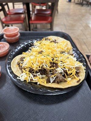 Carne Asada Taco (Steak) with cheese