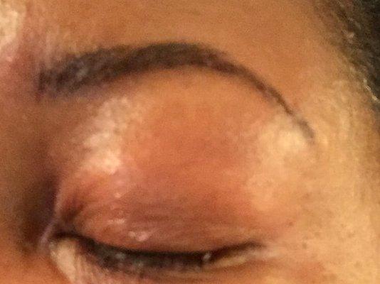 Microblading client