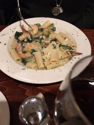 Shrimp, Escarole & Rigatoni dish