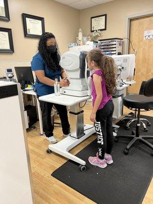 Love this office for our families vision health!  My daughter getting her annual vision test and glasses.