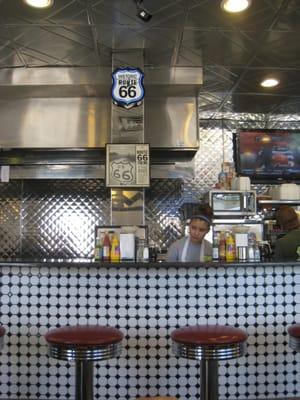 interior at the counter