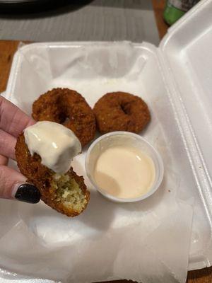 Falafel appetizer with hummus