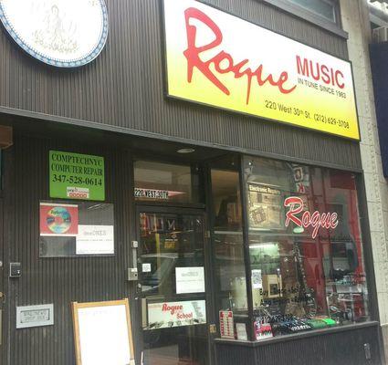 We are located inside the Rogue music store